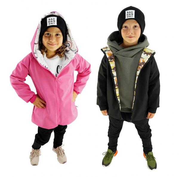 Kinder Softshelljacke mit Baumwolljersey